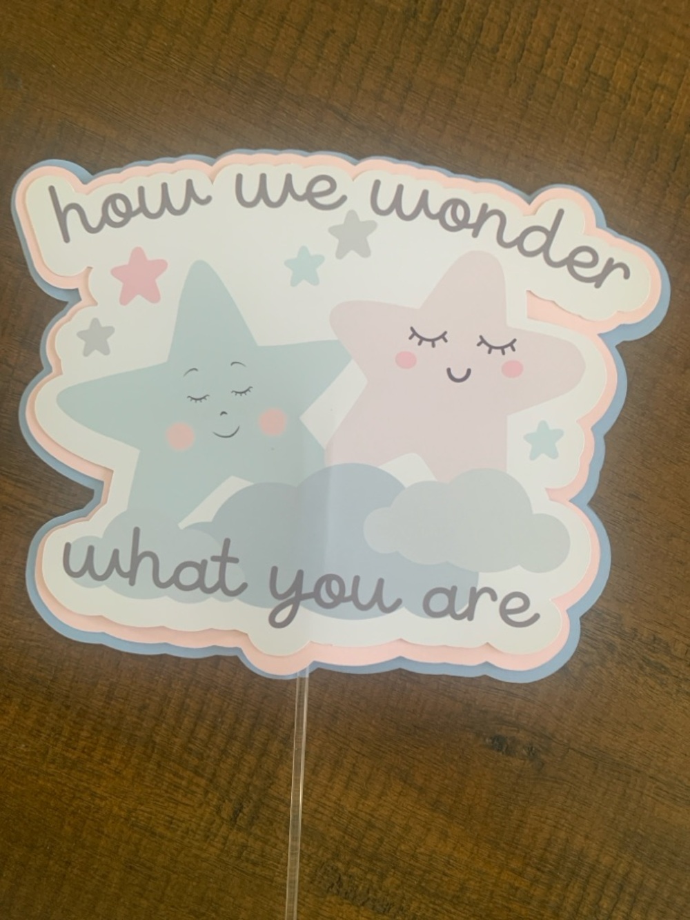 Gender Reveal/Baby Shower Cake Topper